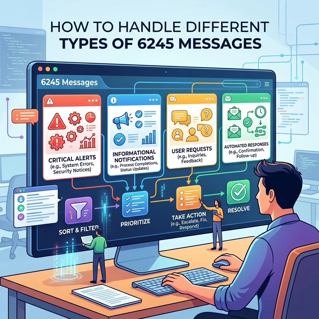 How to handle different types of 6245 messages, including email-to-text alerts, SMS notifications, and suspicious messages