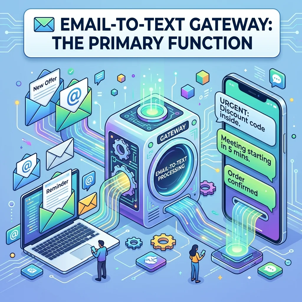 6245 email-to-text gateway explaining how emails are delivered as SMS messages through mobile carrier services