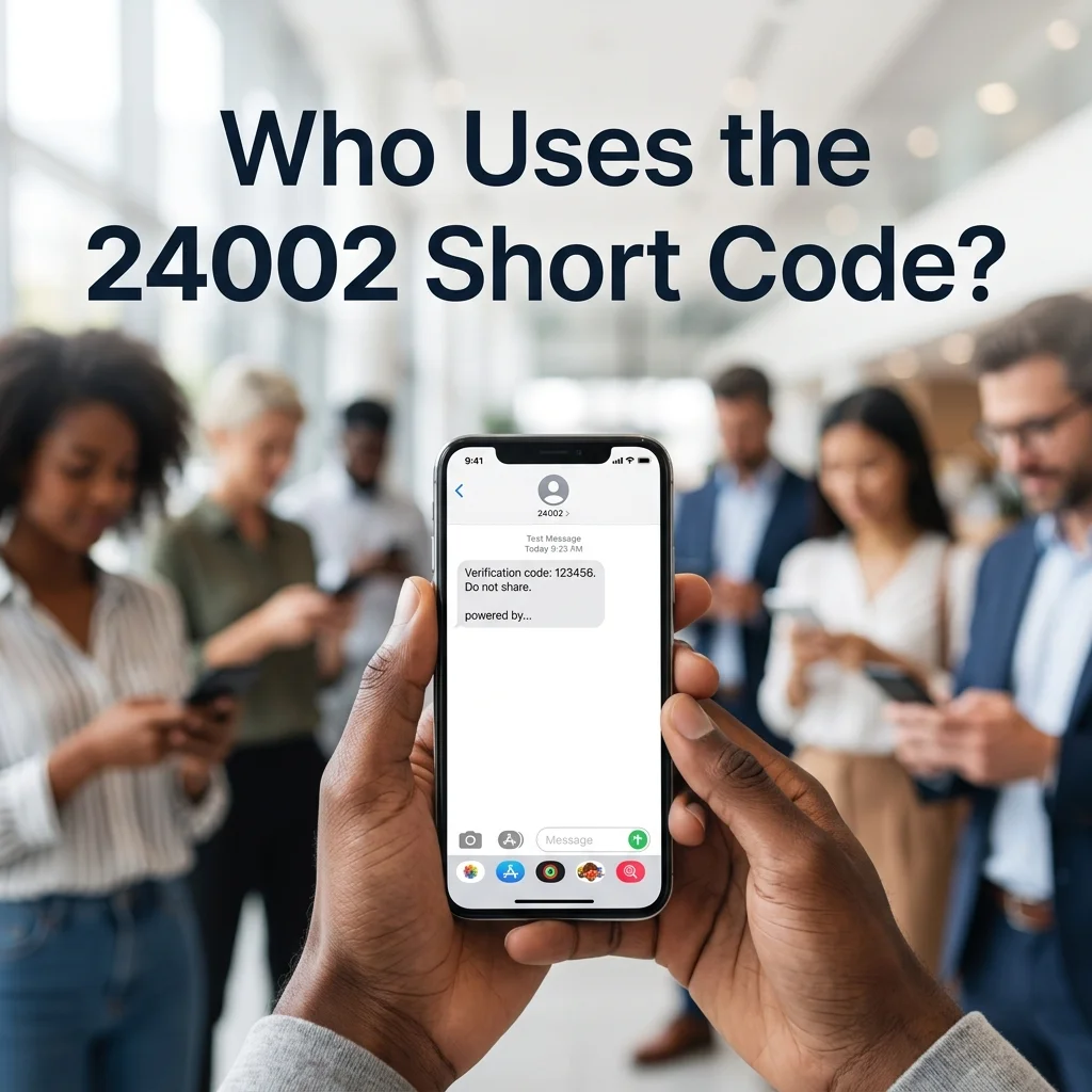 Who uses the 24002 short code, including NAPA Auto Parts, People’s United Bank alerts, and SMS service messages