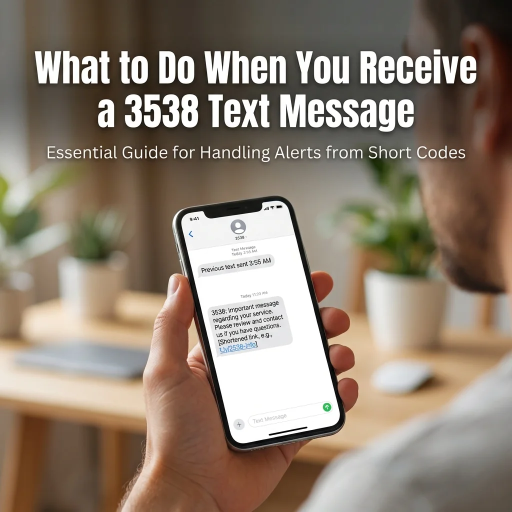 What to do when you receive a 3538 text message, including safe steps for checking unfamiliar SMS alerts
