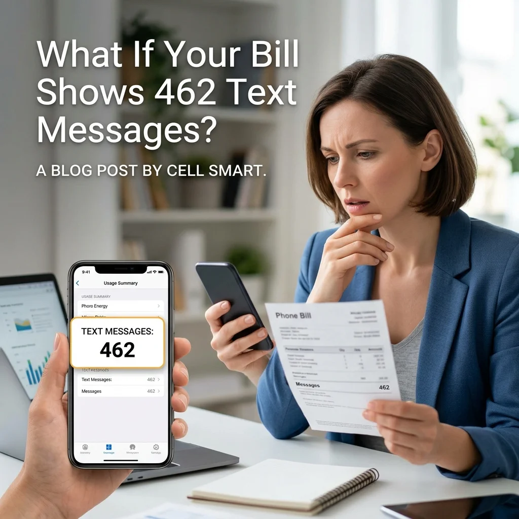 What if your bill shows 462 text messages, including T-Mobile alerts, verification messages, and billing record explanations