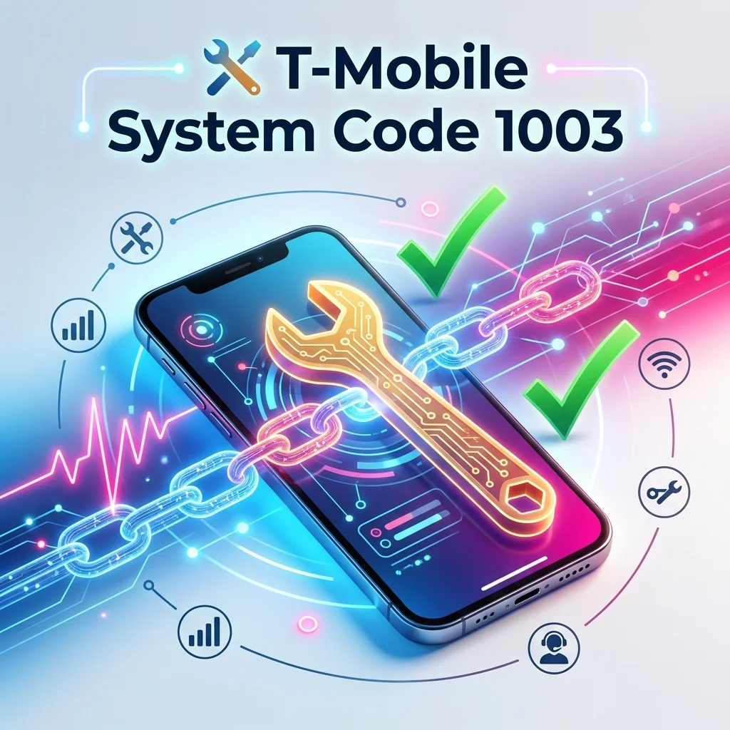 T-Mobile system code 1003, explaining its role in T-Mobile services, short code messaging, account information, and mobile network functions