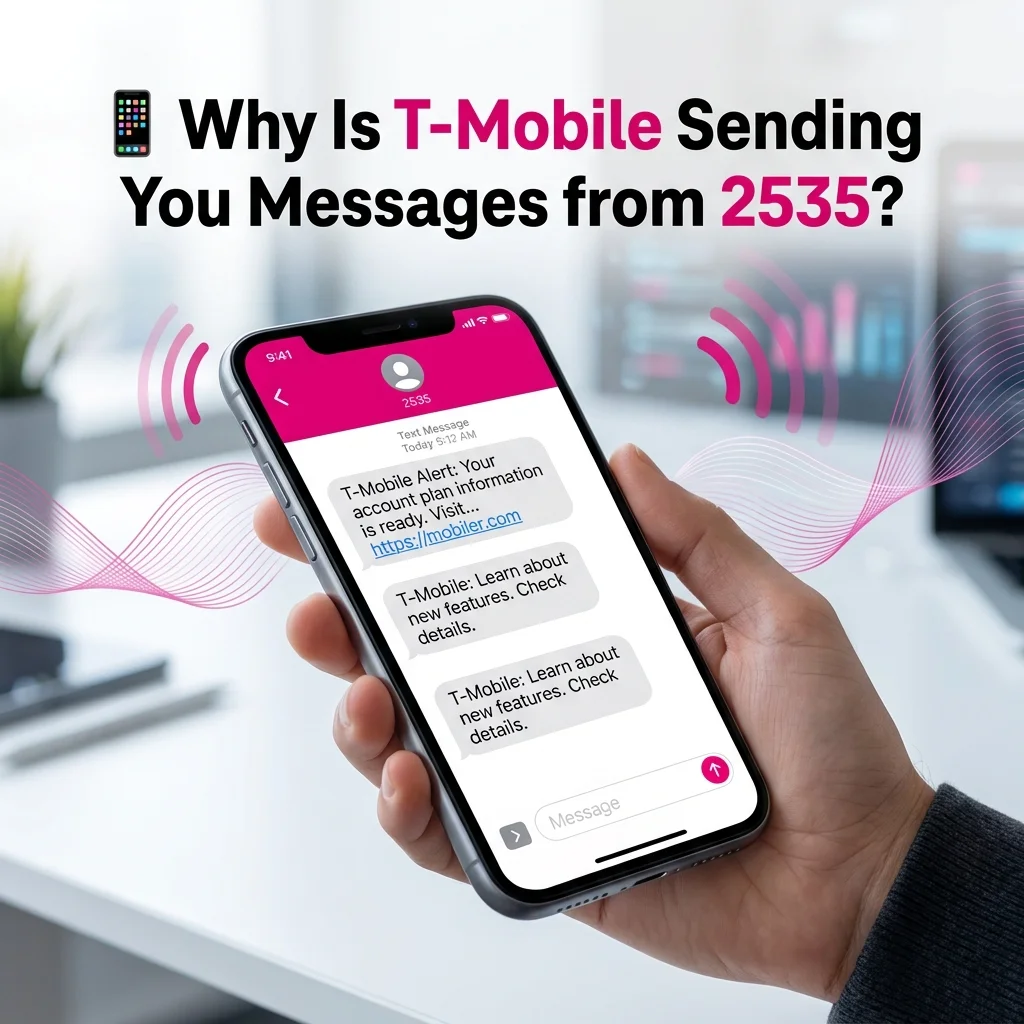 Why T-Mobile is sending messages from 2535, including bill-ready notifications, account alerts, and T-Mobile campaign messages
