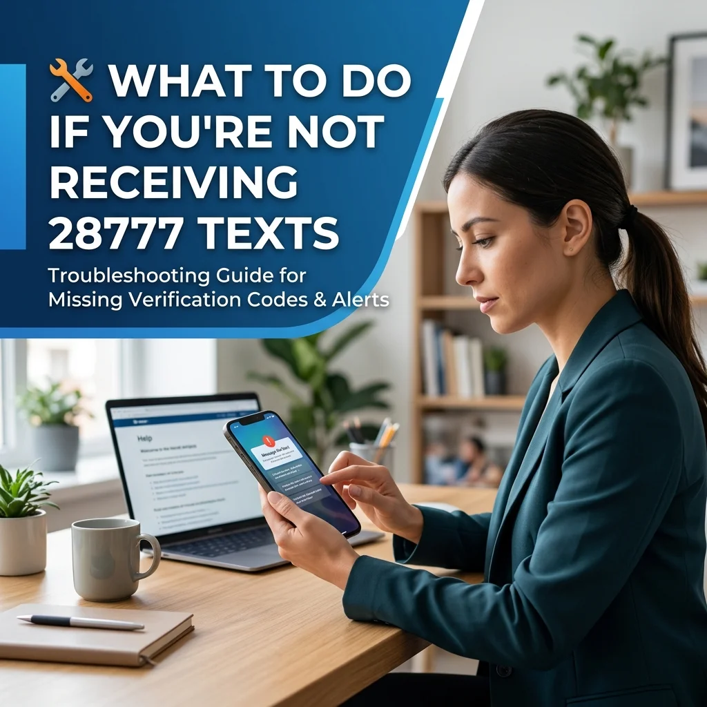 What to do if you're not receiving 28777 texts, including USPS tracking alerts, SMS settings, blocked messages, and troubleshooting