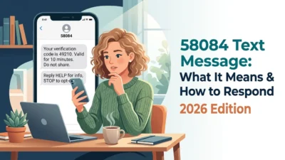 58084 text message meaning, SMS alerts, verification codes, unknown sender messages, and safe response tips for 2026