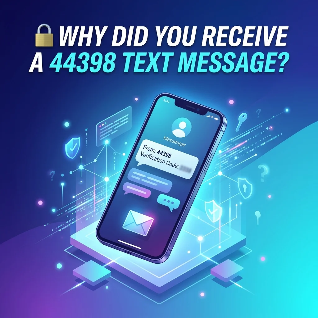 Why you received a 44398 text message, including Firebase verification codes, account authentication, security alerts, and SMS notifications