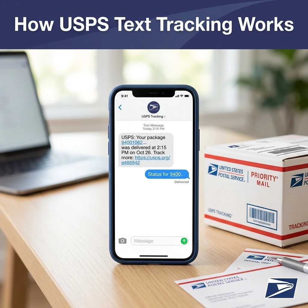 How USPS text tracking works through 28777, including tracking numbers, package updates, delivery alerts, and SMS notifications