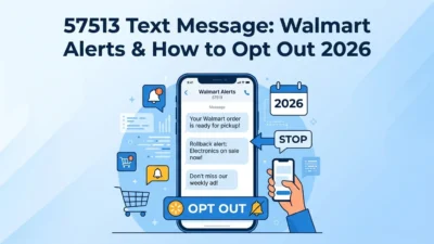 57513 text message meaning, Walmart alerts, SMS notifications, opt-out steps, and what to know in 2026