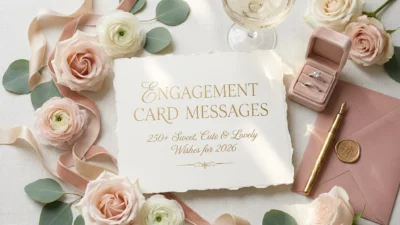 Engagement card messages with 250+ sweet, cute and lovely wishes for 2026