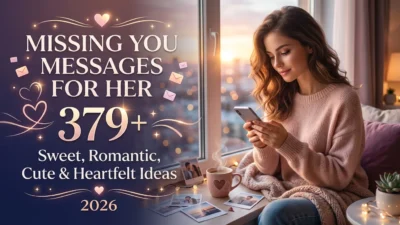 Missing you messages for her with 379+ sweet, romantic, cute and heartfelt ideas for 2026