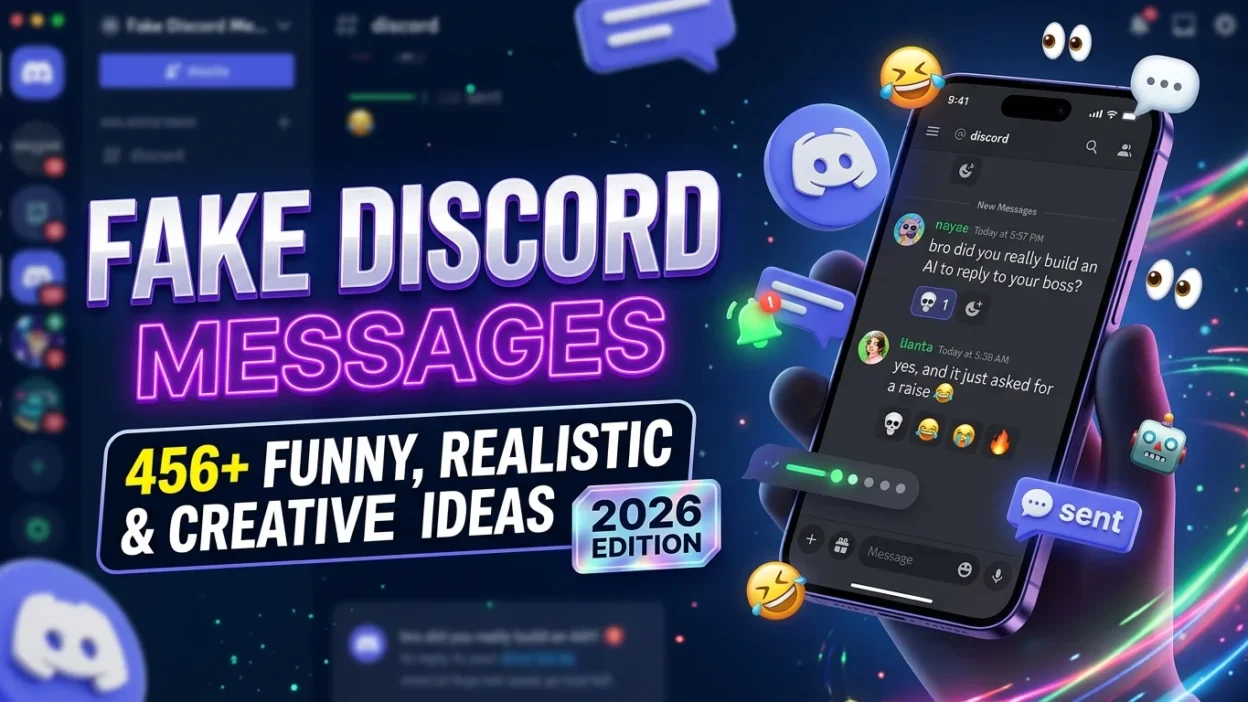 Fake Discord messages with 456+ funny, realistic and creative ideas for 2026